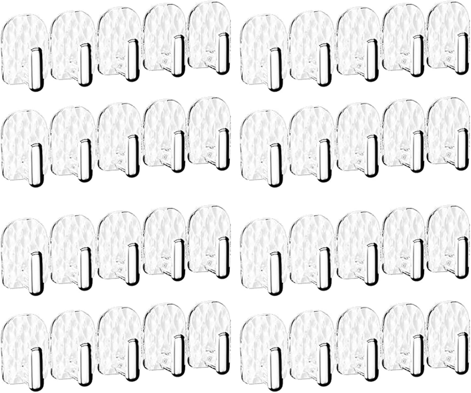 Pack of 8 Miniature Wall Hooks with Strong Adhesive for Drillless Installation ABS Ideal for Bathroom and Kitchen Storage Space Saving Design ABS Hooks