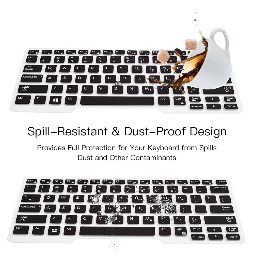 Keyboard Cover For Dell Latitude E7450 E7470 E5470 E7480 5480 5490 5491 7490 Dell Latitude 3340 340 Laptop Keyboard Protector Ultra Thin Soft Keyboard Skin Black Us Layout With Pointing Amazon Sg Electronics