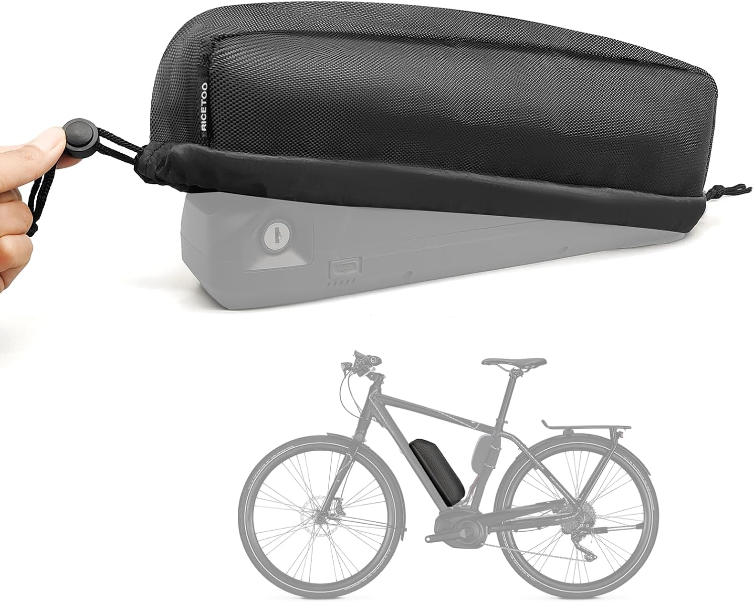 Ebike Battery Protecting Bag Cowl, Electrical Bicycle 36V 48V 52V 60V Li-ion Battery Waterproof Dustproof Anti Mud Cowl