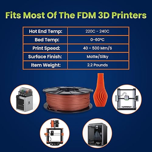 Miniatura 96 de 3D-Fuel 3D Filamento Pro PLA+ Negro Medianoche de Alta Temperatura y Resistente, 1.75mm, 1 kg +/- 0.02mm de Tolerancia, Fabricado en EE.UU., Fácil