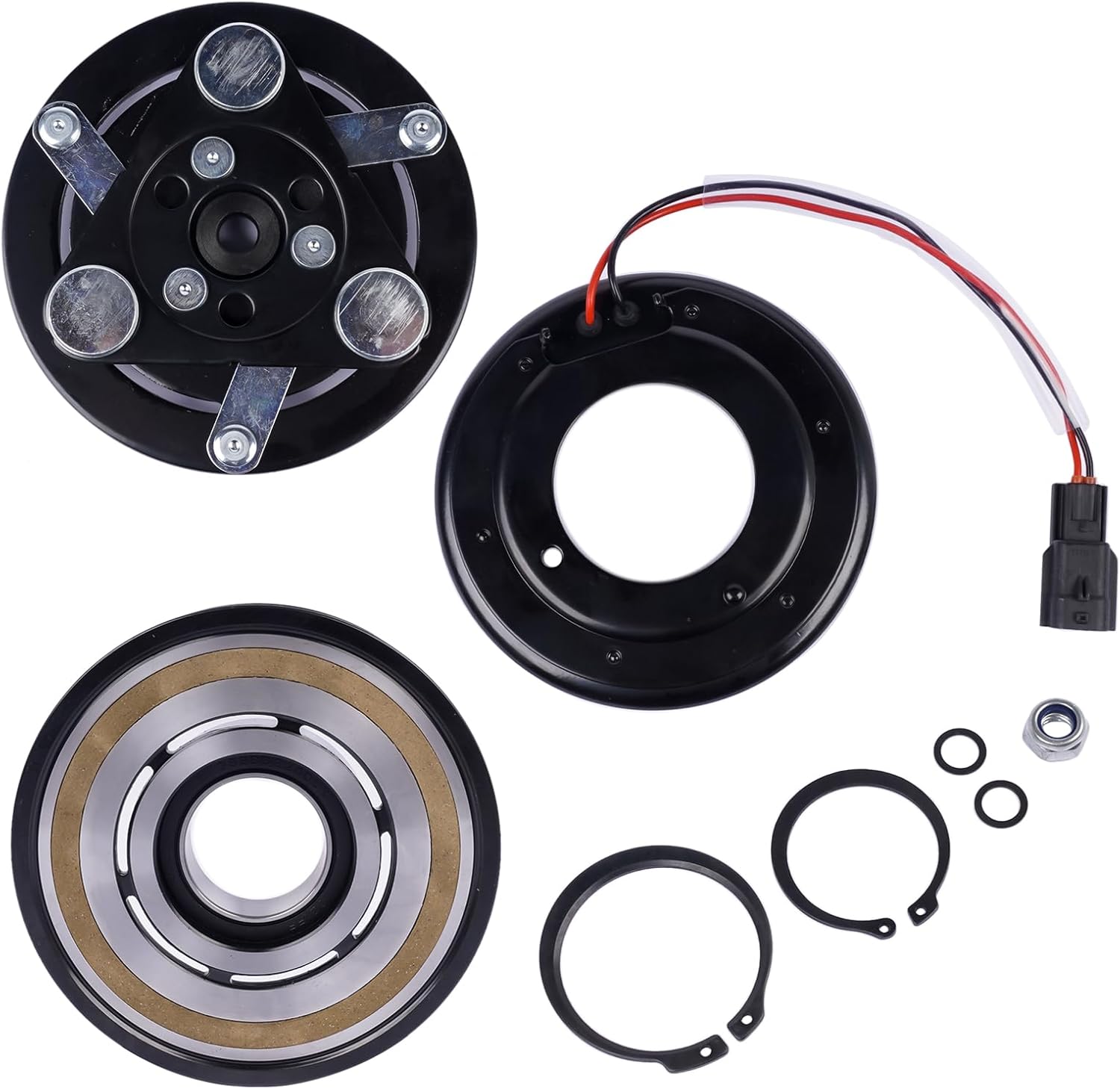 A/C Compressor Clutch Kit Replacement for Nissan Sentra L4 1.8L 2013-2019 926003SH0A 926003SH1C 97585