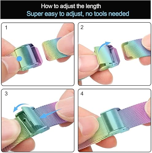 Miniatura 7 de Correas compatibles con Samsung Galaxy Watch de 1.81 pulgadas Galaxy 3 de 1.77 pulgadas Gear S3, correa de repuesto de malla metálica de acero