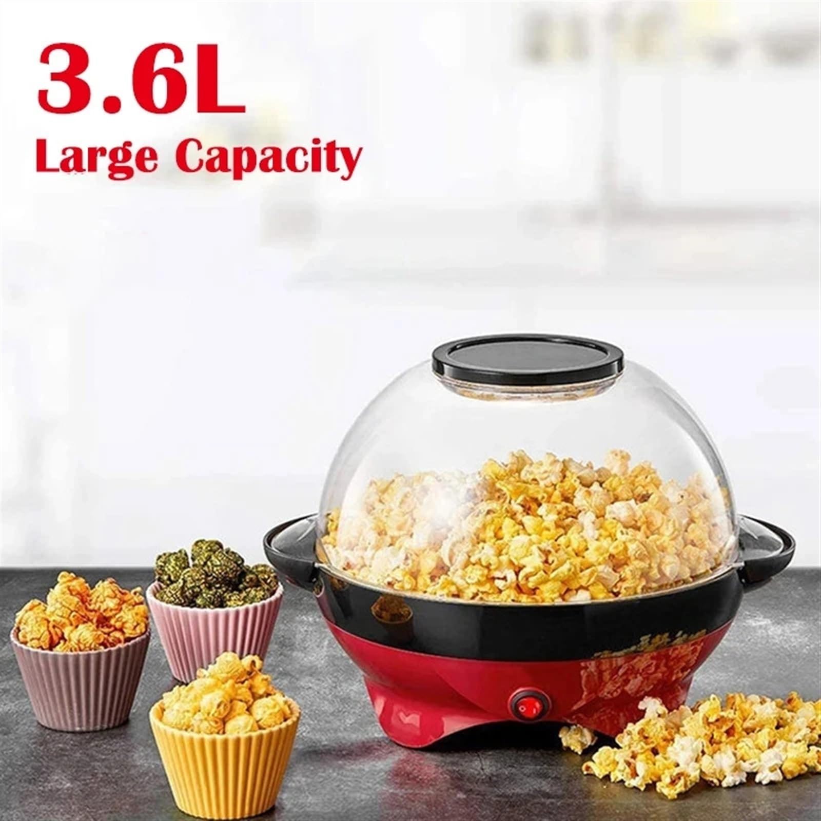 Máquina palomitas familiar Minimáquina eléctrica de palomitas for el hogar, máquina maíz multifuncional con capacidad automática for cocina, bricolaje, aperitivos, azúcar, aceite