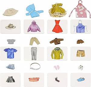 Montessori Language Materials - 12pc Mini Living Room Objects With Matching Cards