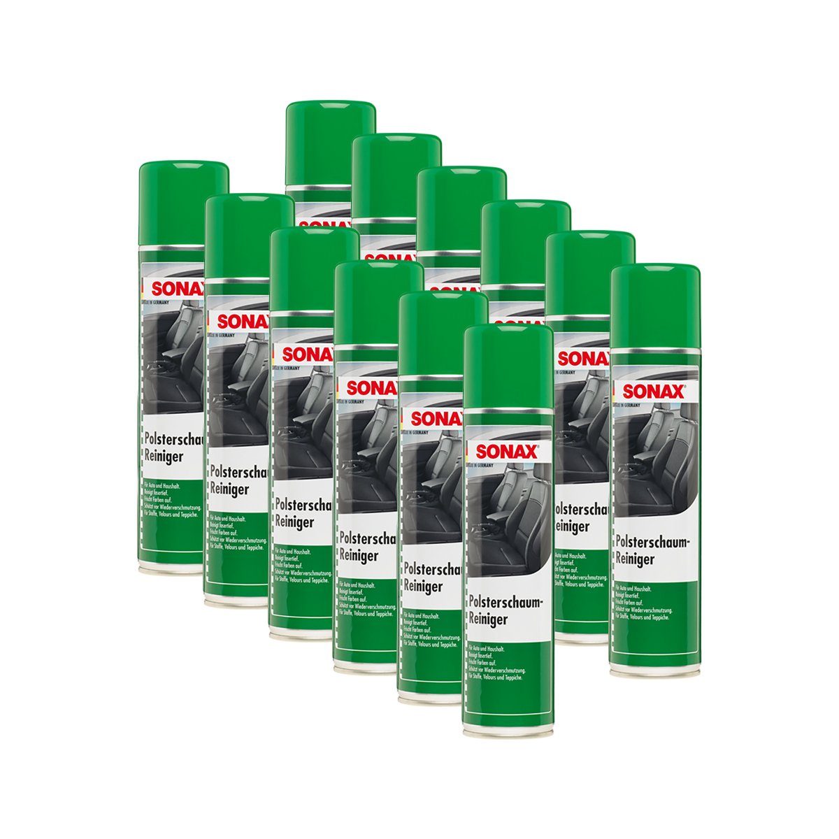 SONAX 12 x 03062000 Acolchado Limpiador de Espuma Acolchado Limpiador 400 ML