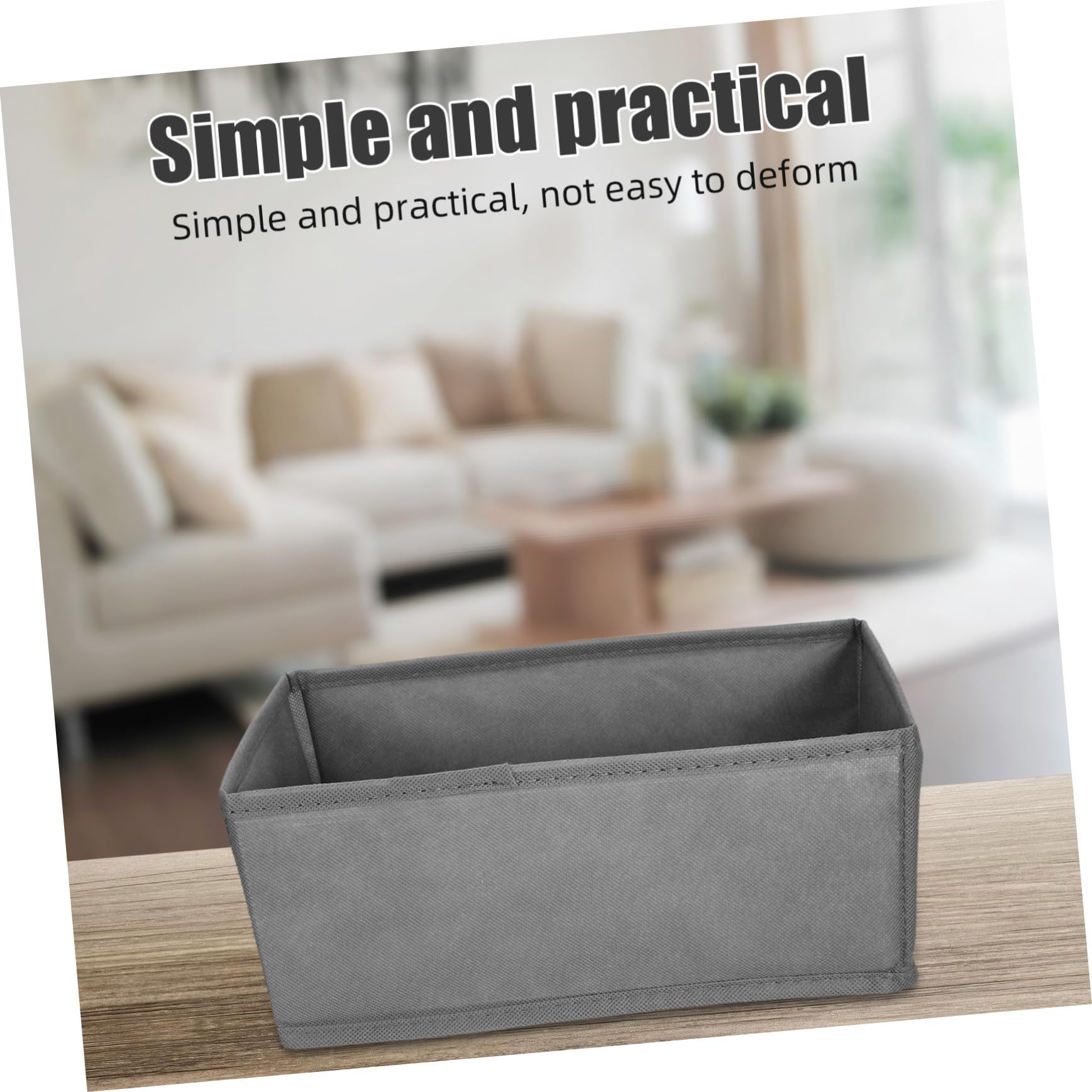INOOMP 6pezzi Organizer Cassetto Intimo in Tessuto Contenitori per Biancheria Intima e Calzini Divisori per Cassetiera Salvaspazio per Armadio