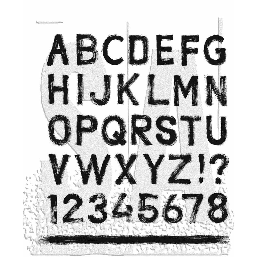 Art Gone Wild Tim Holtz Cling Rubber Stamps - Sign Painter Cms484