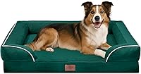 Vista 72 de Comfort Expression - Cama ortopédica para perros extragrandes, 42 x 30 pulgadas, cama impermeable y de apoyo de espuma con cojines removibles, sofá