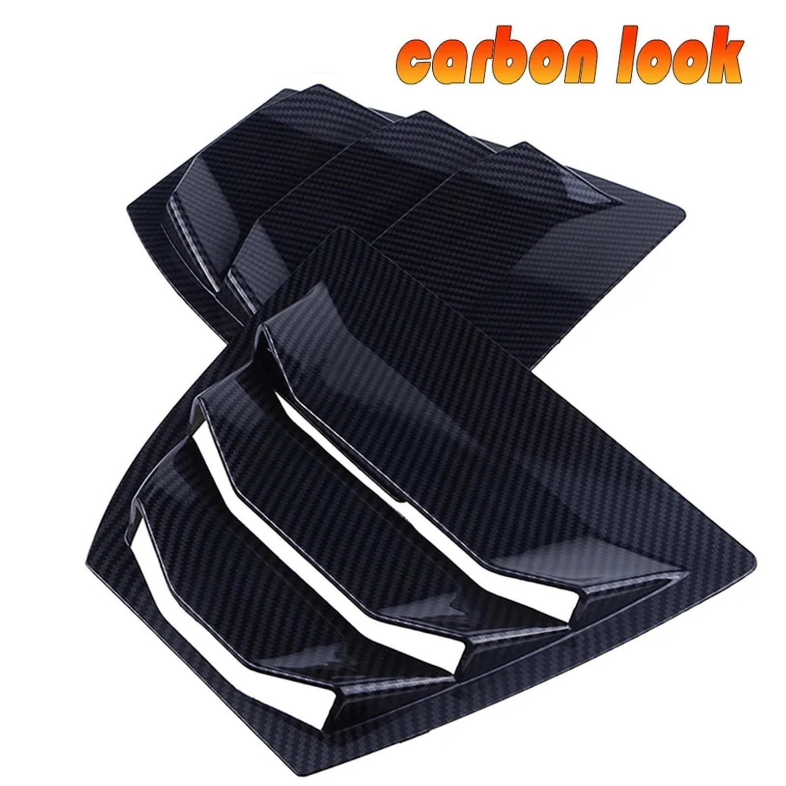 Spoiler Migawki Tylnej Szyby 2 szt. żaluzji na tylną szybę, żaluzji na boczne dysze wentylacyjne, pasujących do Mazdy 3 Axela 4Dr Sedan 2014-2018(Carbon look)