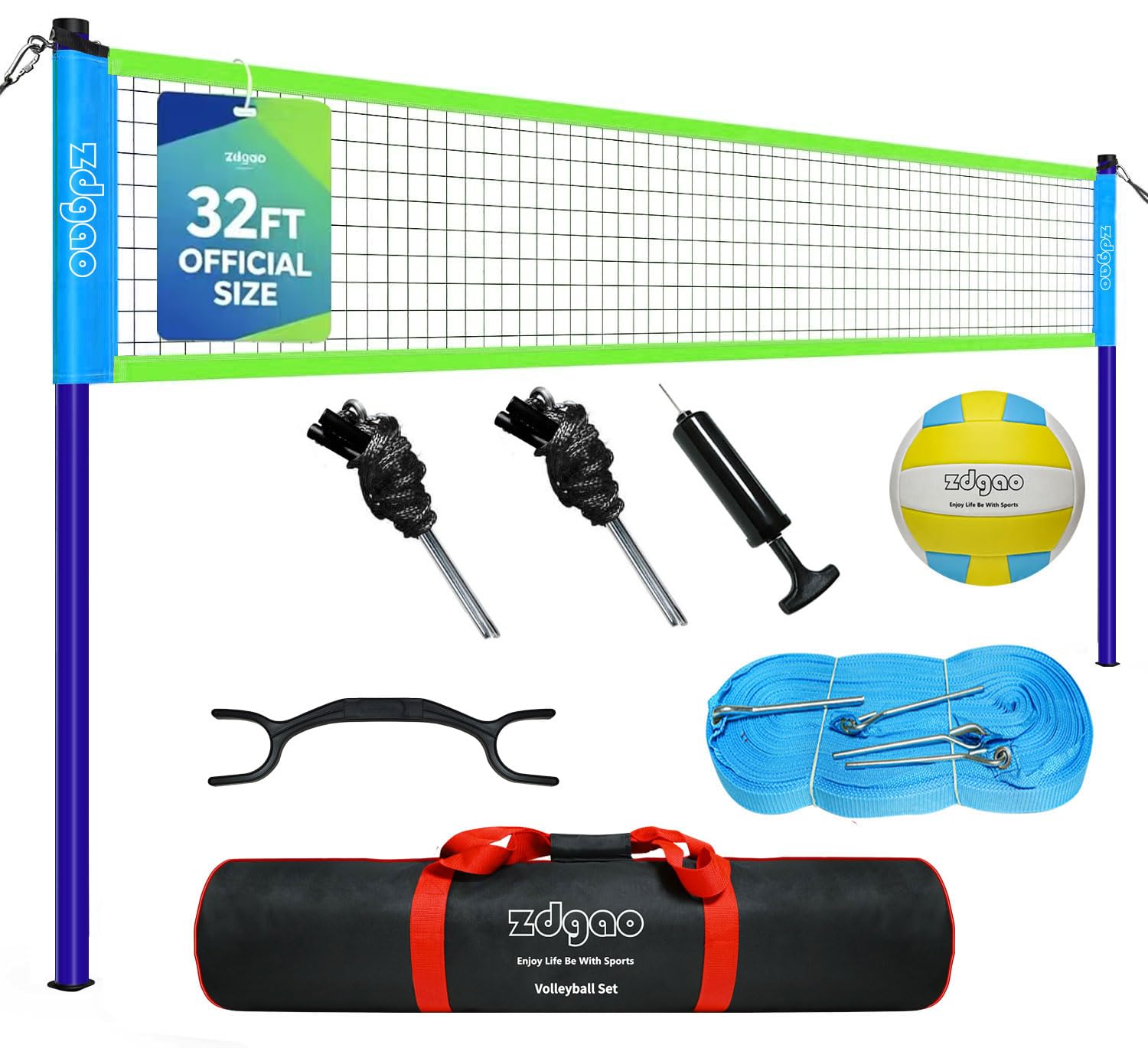 Zdgao Portable Volleyball Net Set