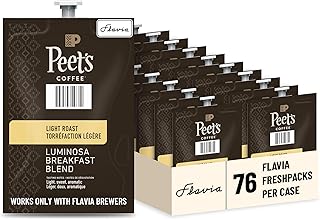 Flavia Peet’s Coffee Luminosa Breakfast Blend Freshpacks works only with Flavia Brewers, Light Roast (Case of 76)