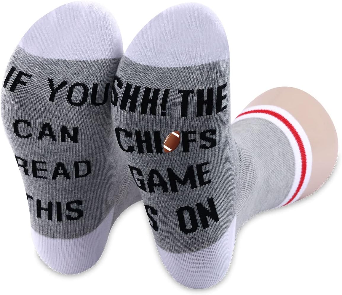 GJTIM 2PAIRS Football Socks If You Can Read This The Football Game Is On Football Novelty Gift for Players Fans - Image 3
