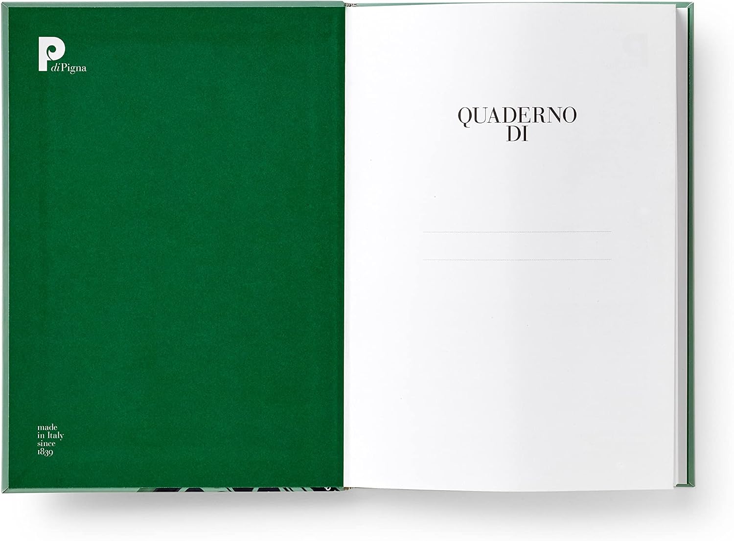 PdiPigna - OLIVETTI Collection - Notebook white, unlined A5, semi-hard cover, Green, BI, bianco - Image 5