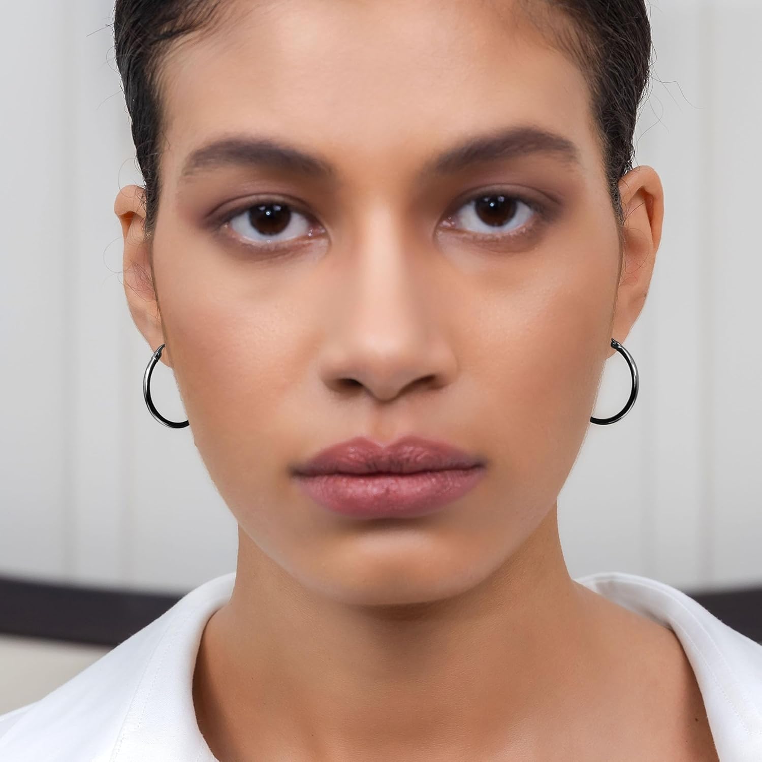 Hoops & Loops 925 Sterling Silver 2mm Hoop Earrings for Women & Men, 14K Gold Plated, Rose Gold, Black Hypoallergenic Lightweight High Polished Click-Top Hoops 15mm-60mm - Image 2