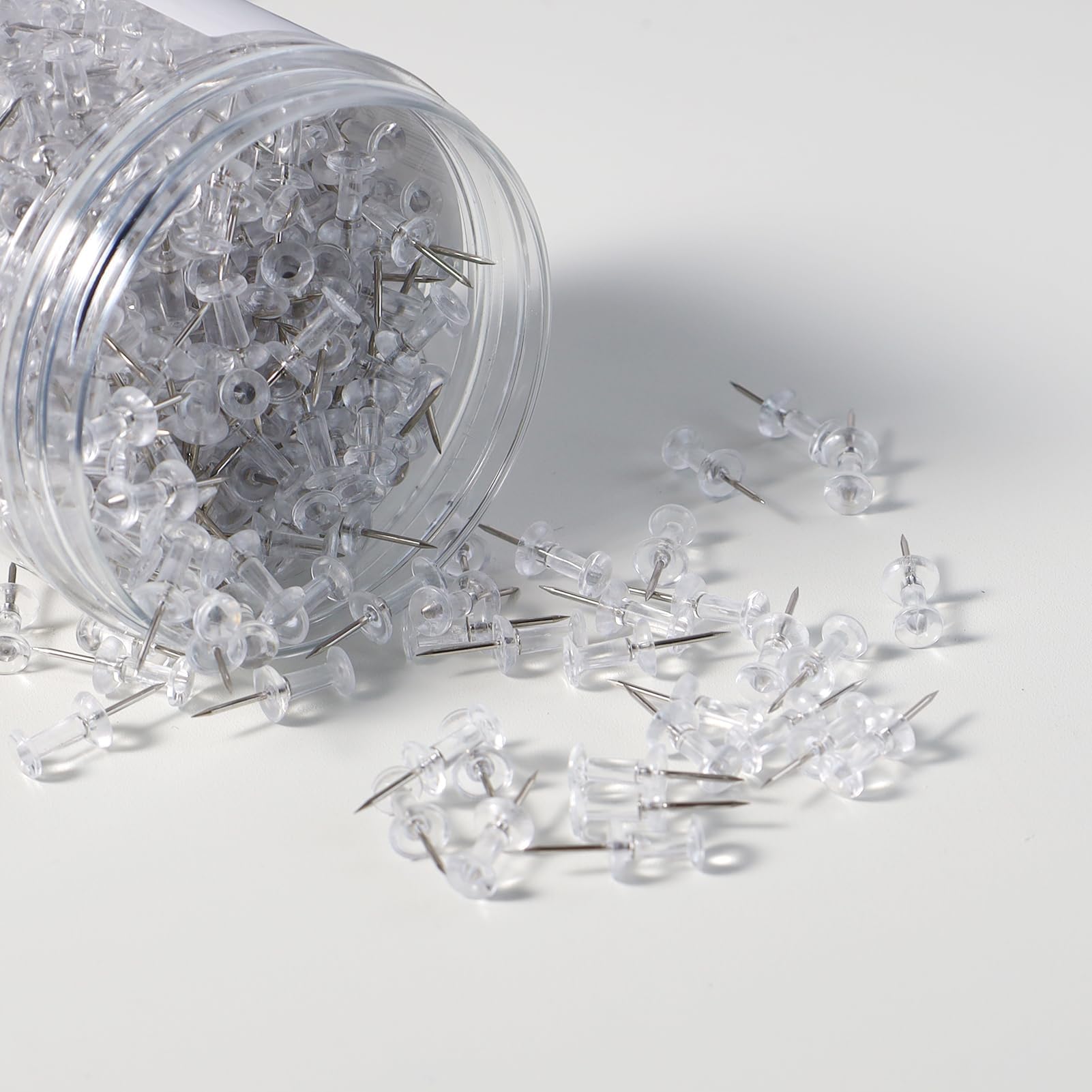 Push Point Pin Transparent Colored Push Pins Push Pins 600 Count With Plastic Heads ...