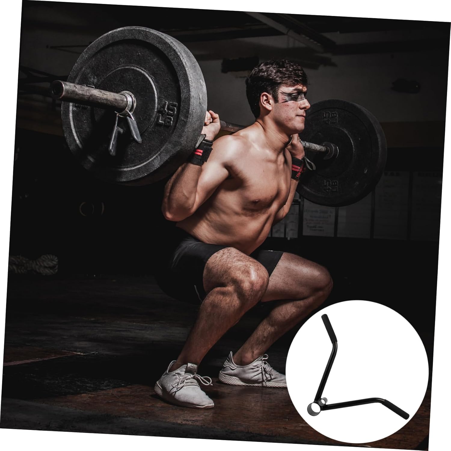 Steel Deadlift Barbell Handle Replacement for Back Training Deadlift Handles for Home and Gym Use Ergonomic Design Non- Grip for Weightlifting and Strength Training