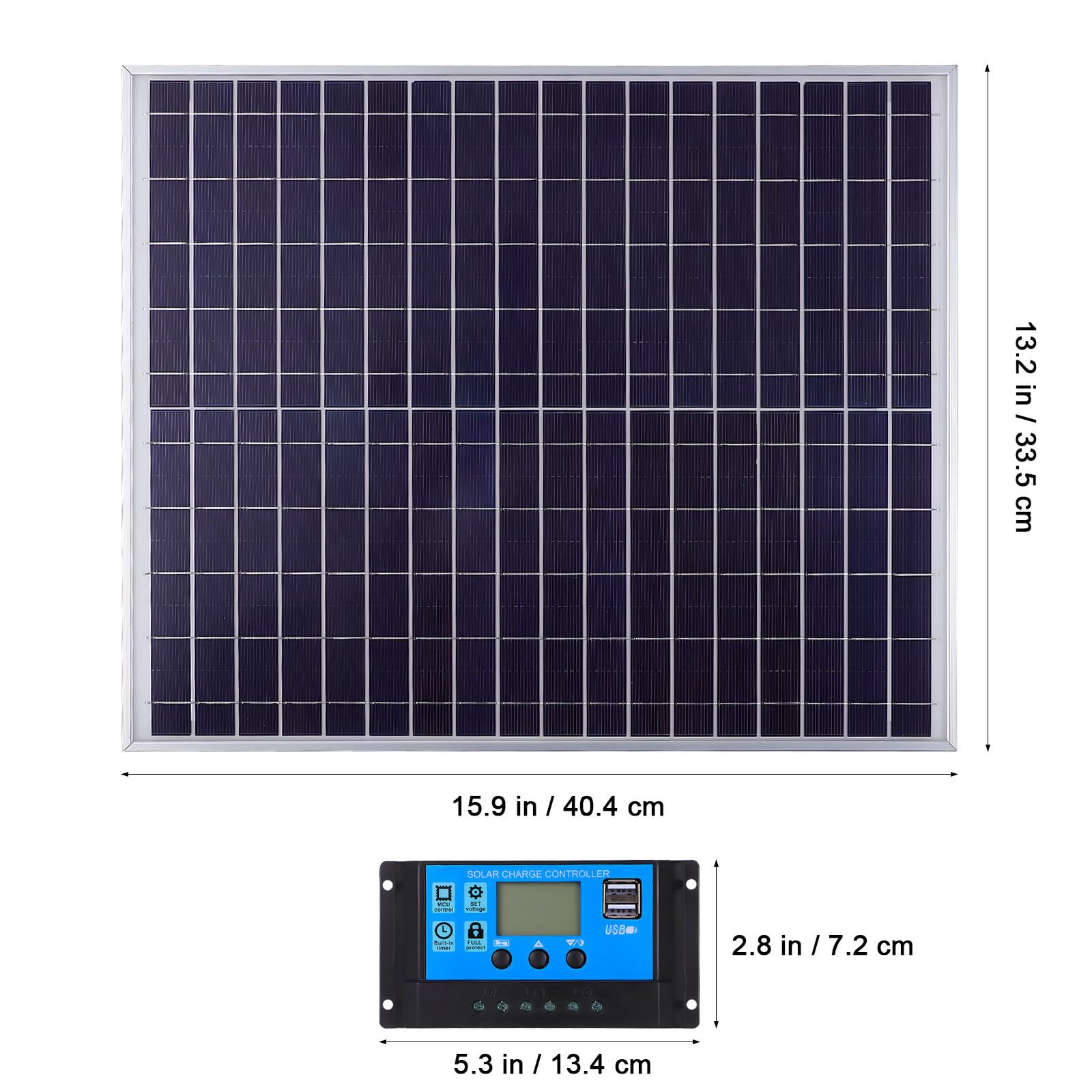 Pannello Solare Portatile 20w 18v Controller per Auto e Moto