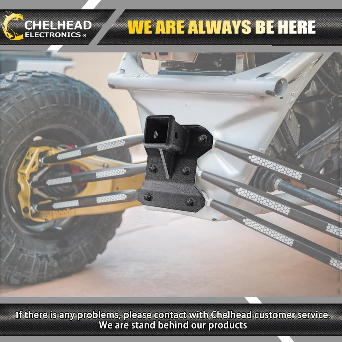 Chelhead Maverick X3 Hitch, 2" Heavy-Duty UTV Rear Hitch Receiver Hitch Plate Fits Standard 2 inch Attachments Compatible with 2017-2022 Can Am Maverick X3 Accessories Hitch