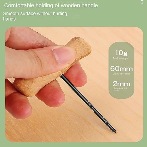 Miniatura 4 de Taladro manual de mango de madera en forma de T en espiral para carpintería, agujero de escariado, perforación, modelo de plástico, talla de