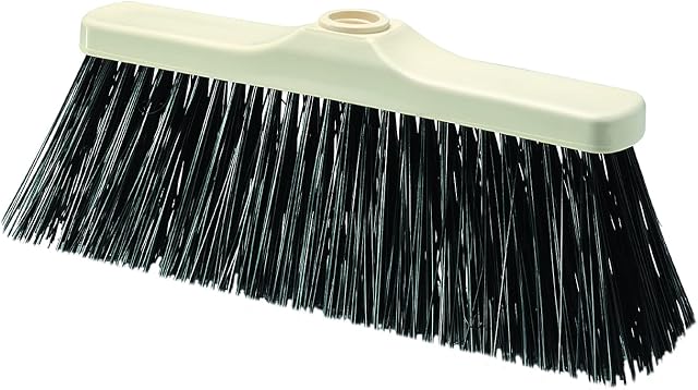 PIPPO – Scopa Industriale in Plastica Senza Manico per Ambienti Industriali, 28x13cm, Setole PVC Resistenti e Durevoli, Assicella Polipropilene Espanso, Filetto Italiano, Pulizia su Tutte le Superfici