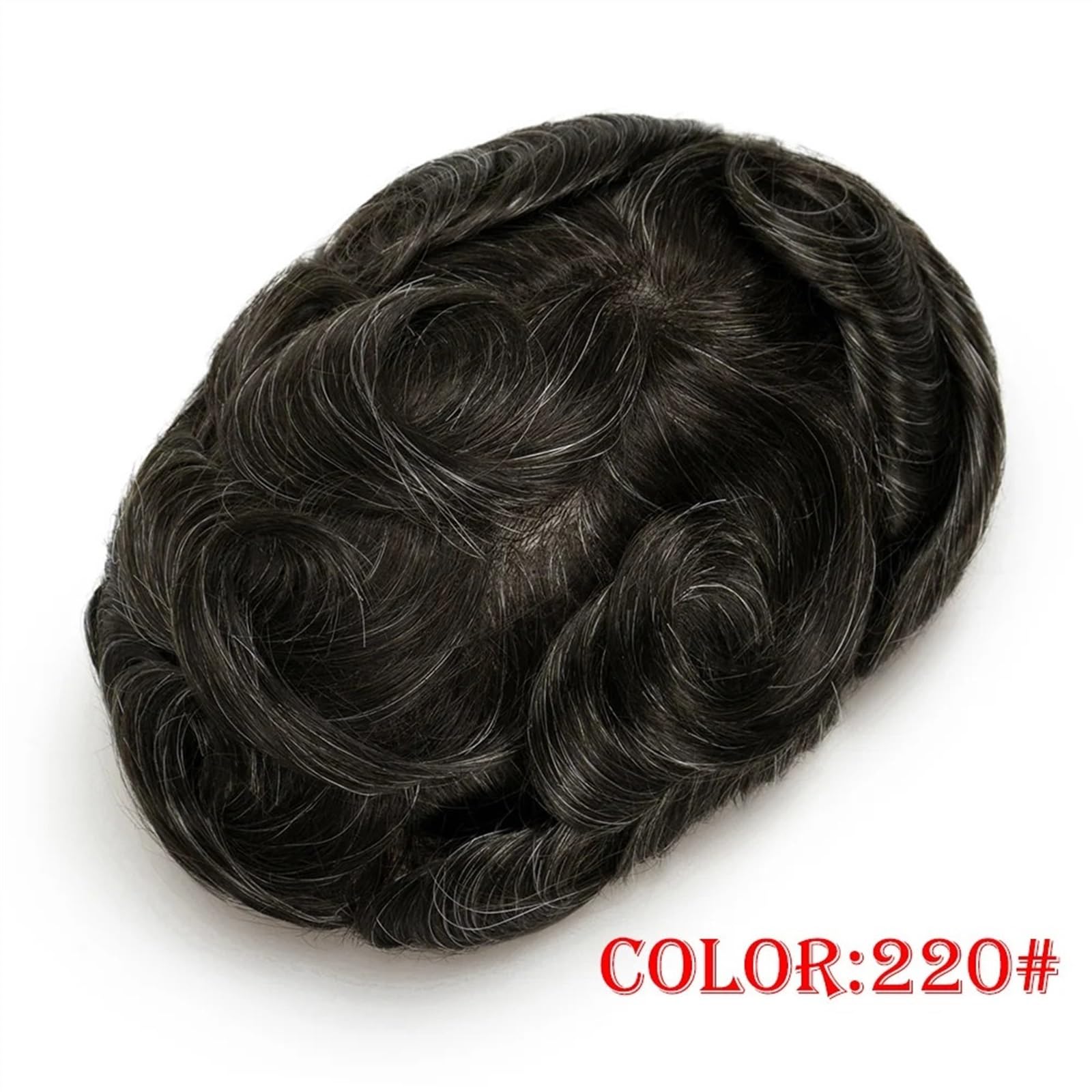 Tube dla mężczyzn peruka dla mężczyzn cienka skóra z pętlą w kształcie litery V peruka dla mężczyzn naturalne włosy Remy 0,03 mm szary ludzki włos system protezy włosów dla mężczyzn części
