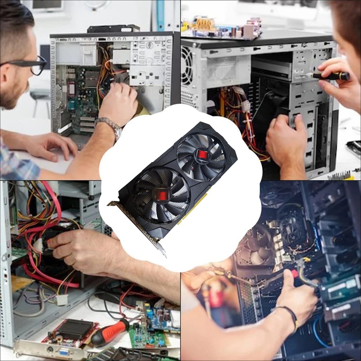 RX580 8G Gaming Scheda Grafica 8GB GDDR5 256BIT 2048SP 1206MHz/1500 MHz PCI-E3.0 X16 DVI DP - Interfaccia compatibile (scarica il driver)