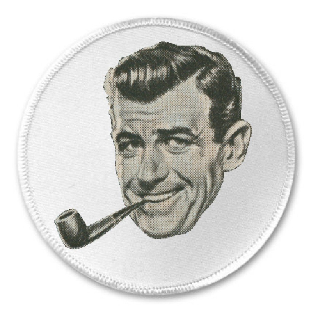 Vintage Man Smoking Pipe - 3