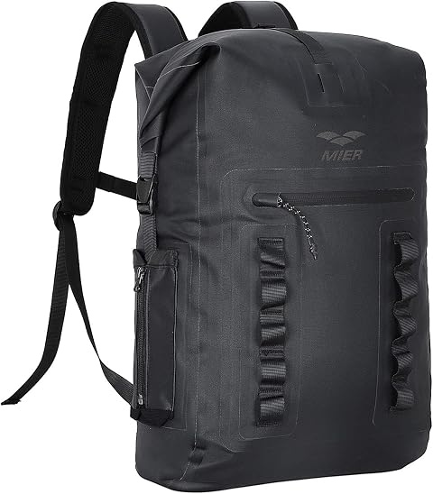 MIER Roll Top Waterproof Backpack Floating Dry Bag for Men Women | Heavy Duty Dry Sack, Cushioned Back, Multi-Pockets, Adjustable Chest Strap,For Kayaking Beach Boating Swimming Hiking Travel