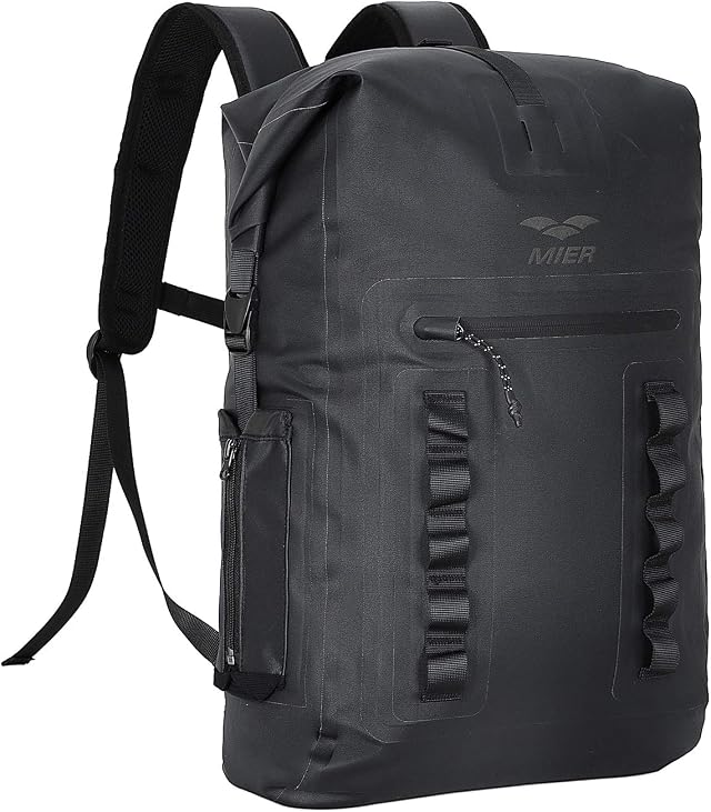 MIER Roll Top Waterproof Backpack Floating Dry Bag for Men Women | Heavy Duty Dry Sack, Cushioned Back, Multi-Pockets, Adjustable Chest Strap,For Kayaking Beach Boating Swimming Hiking Travel