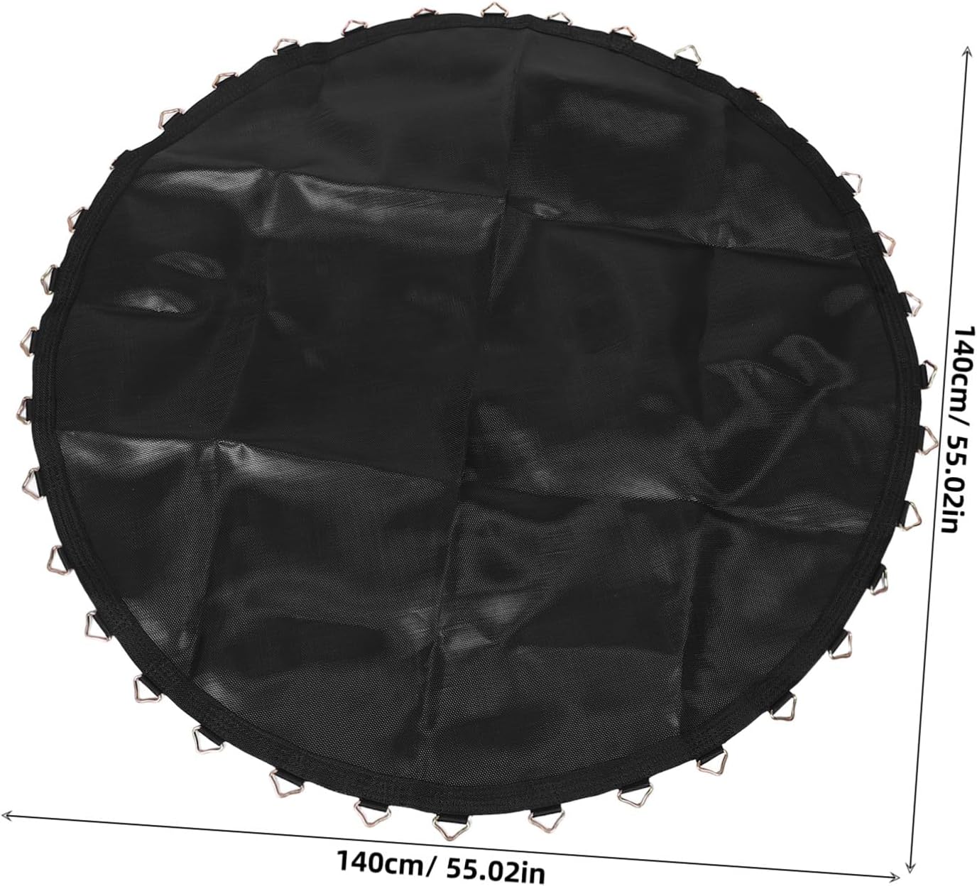 Heavy-Duty Round Trampoline Mat Replacement with Hooks Uv-Resistant Elastic Jumping Pad for Outdoor Backyard Fitness and Safe Family Use