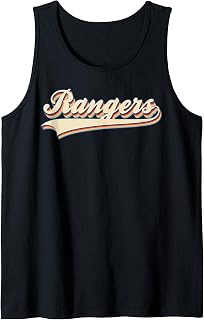 Vintage Retro Rangers Name Sports Personalized Gifts Tank Top