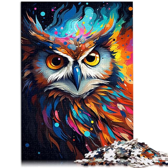 Puzzle para adultos, búho, 1000 piezas, 26 x 38 cm, puzzle de cartón para adultos y niños a partir de 14 años