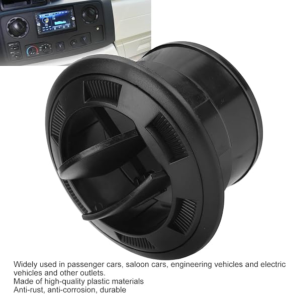 Car Air Vent Deflector, Improved Airflow AC Deflector Black Round 3 Inch for Drivers Passengers Commuters in Cars Trucks SUVs Buses RVs
