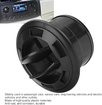 Car Air Vent Deflector, Improved Airflow AC Deflector Black Round 3 Inch for Drivers Passengers Commuters in Cars Trucks SUVs Buses RVs