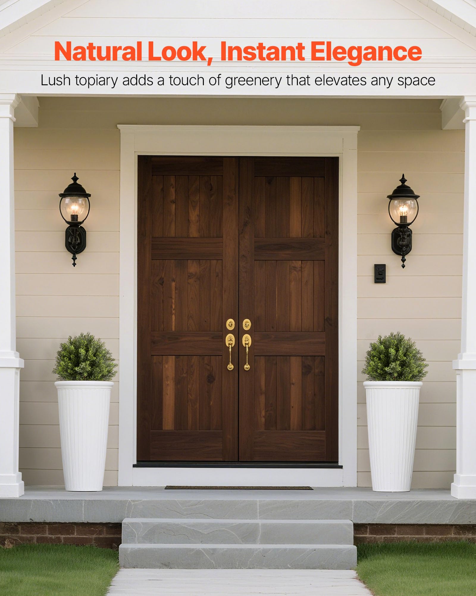 Image secondaire de Boule de Cyprès Topiaire Artificiel VEVOR - Lot de 2 pour Décoration Intérieure et Extérieure