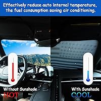 Vista 2 de Parasol para parabrisas compatible con Chevrolet Corvette C8 2020-2025, parasol plegable para ventana delantera, viseras de protección solar