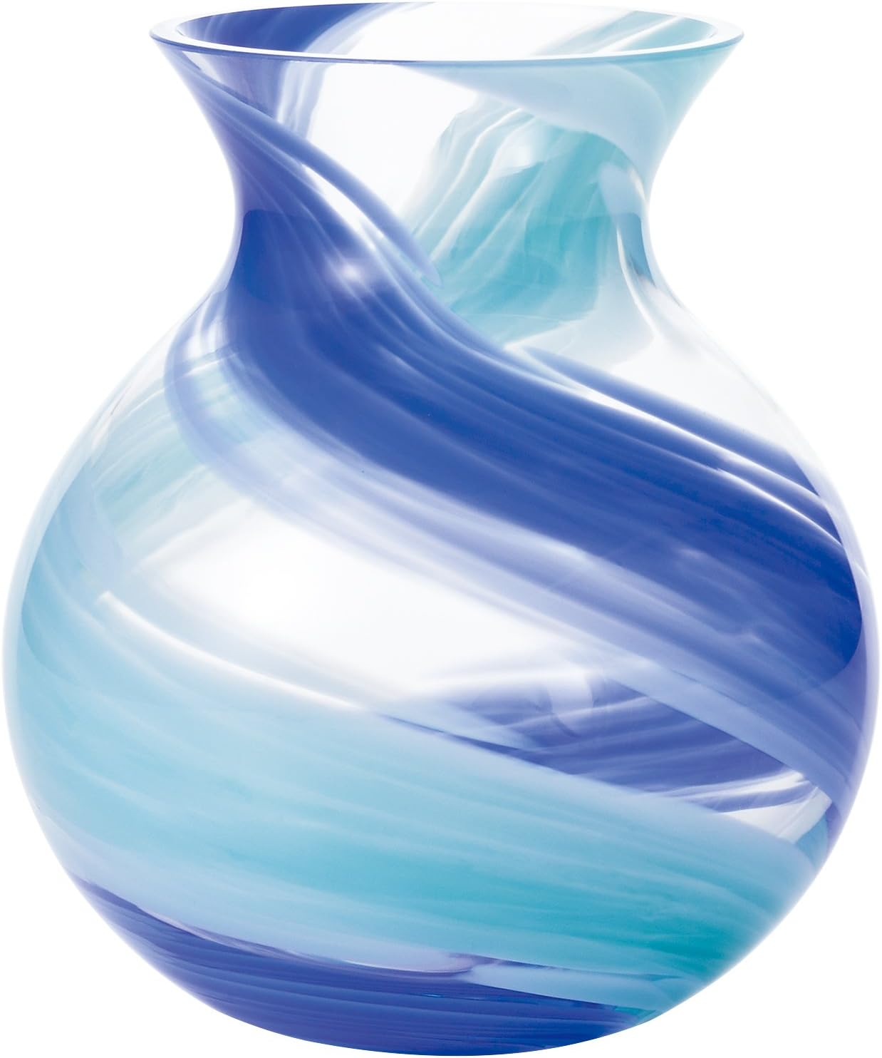 ADERIA F71440 Tsugaru Vidro Flower Vase, Bouquet Pot, Blue, Comes in a Cosmetic Box, Made in Japan, Flower Base, Fashionable, Glass, Vase, Vase, Vase Container, Gift, Women's, Mother's Day, Father's