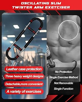 Twister Arm Trainer, Chest Exerciser for Men, 70-110lbs Adjustable Chest Trainer Men, Arm Exercise Equipment, Chest Workout Equipment, Portable Spring Resistance for Home Workout