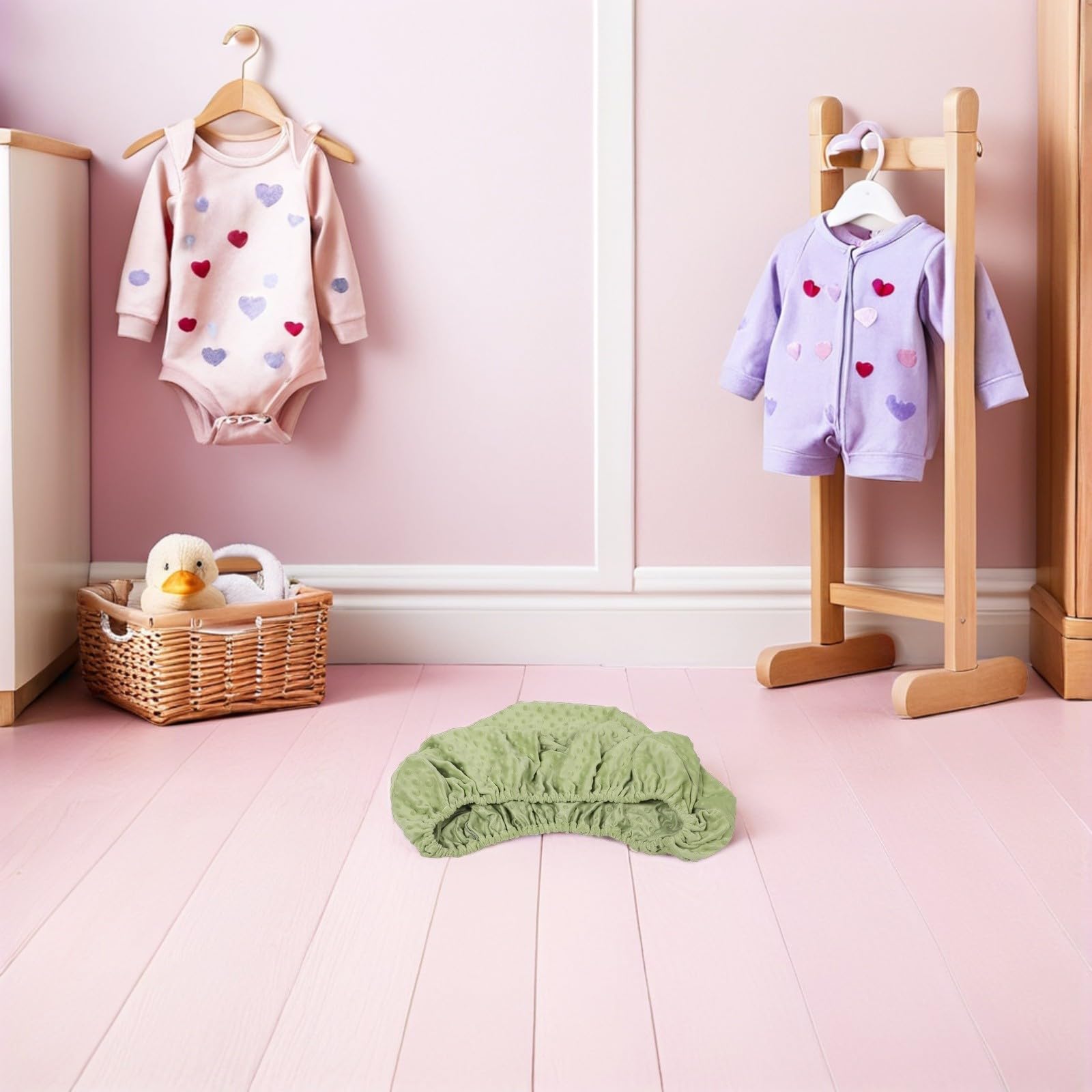 Funda para Cambiador de Pañales de Felpa Suave y Delicada, Diseño Fácil de Quitar, Tamaño 60x35x0.8cm, Paquete de 4 Piezas para Cunas y Cambiadores en Guarderías