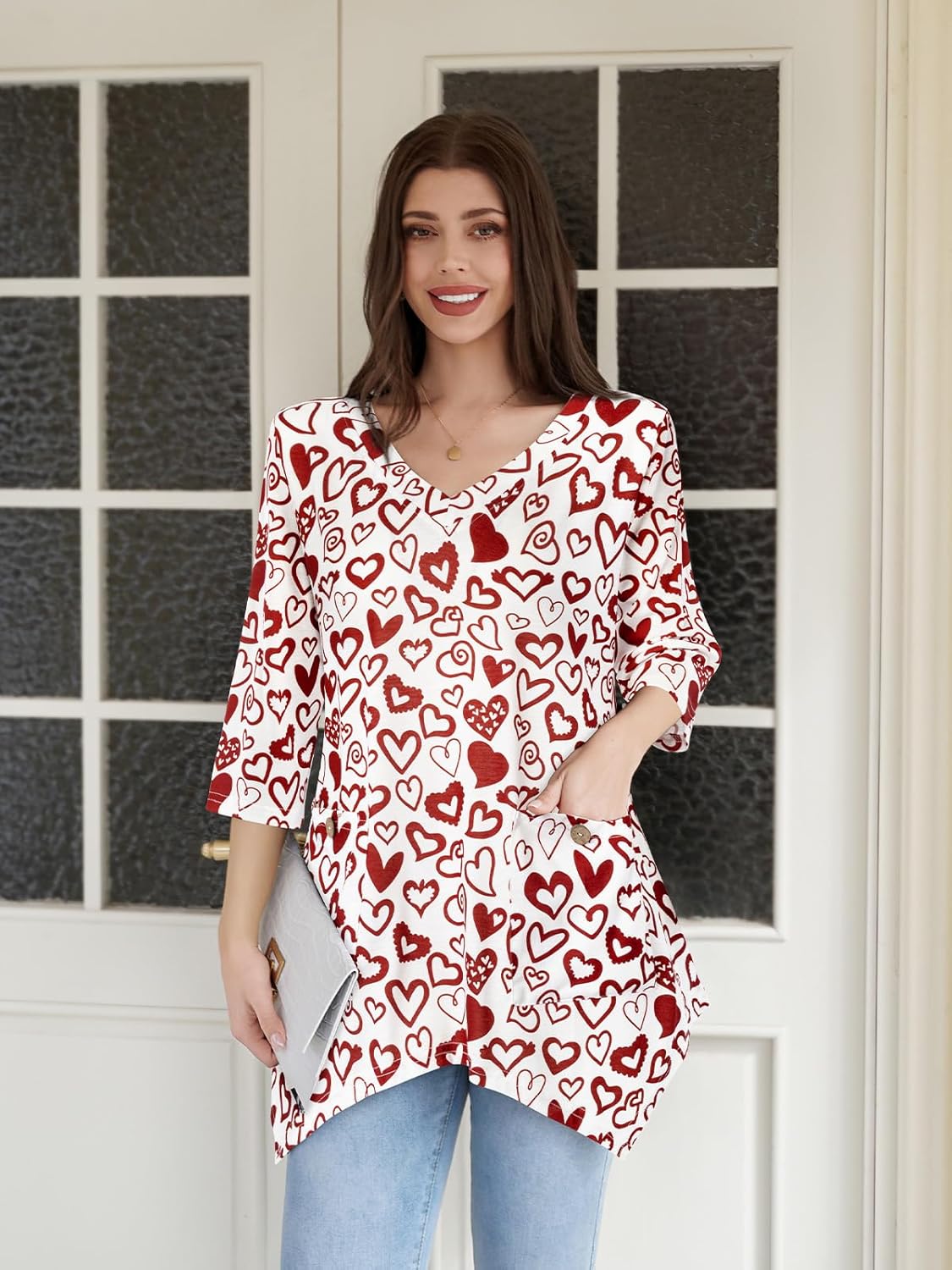 Bulotus Womens Sweaters 2025 Winter Cowl Neck Long Asymmetrical Tunic Sweaters for Leggings Holiday Vacation Tops - Image 3