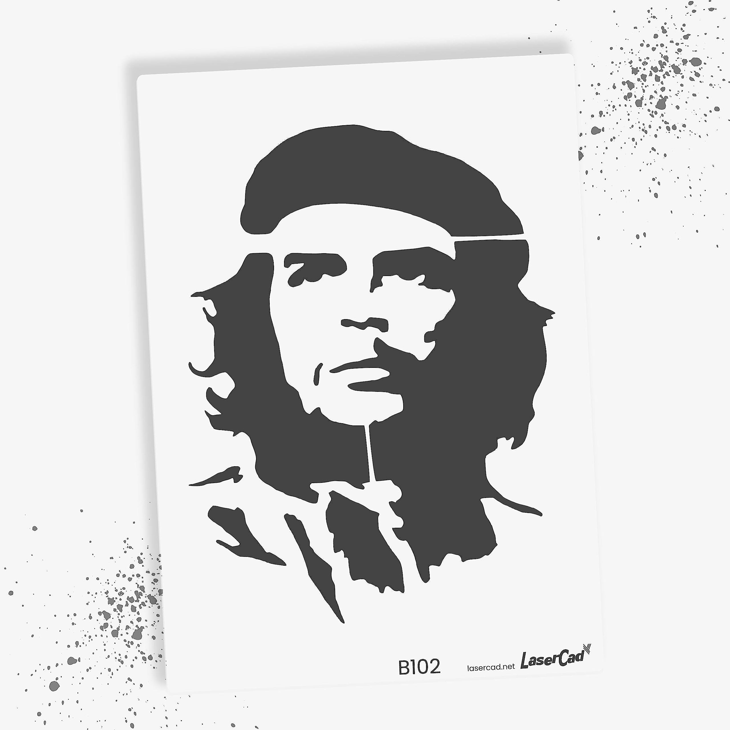 Pochoirs BANKSY Streetart (B102, Che Guevara, DIN A2) Pochoir pour graffiti, aérographe, art, déco, peinture