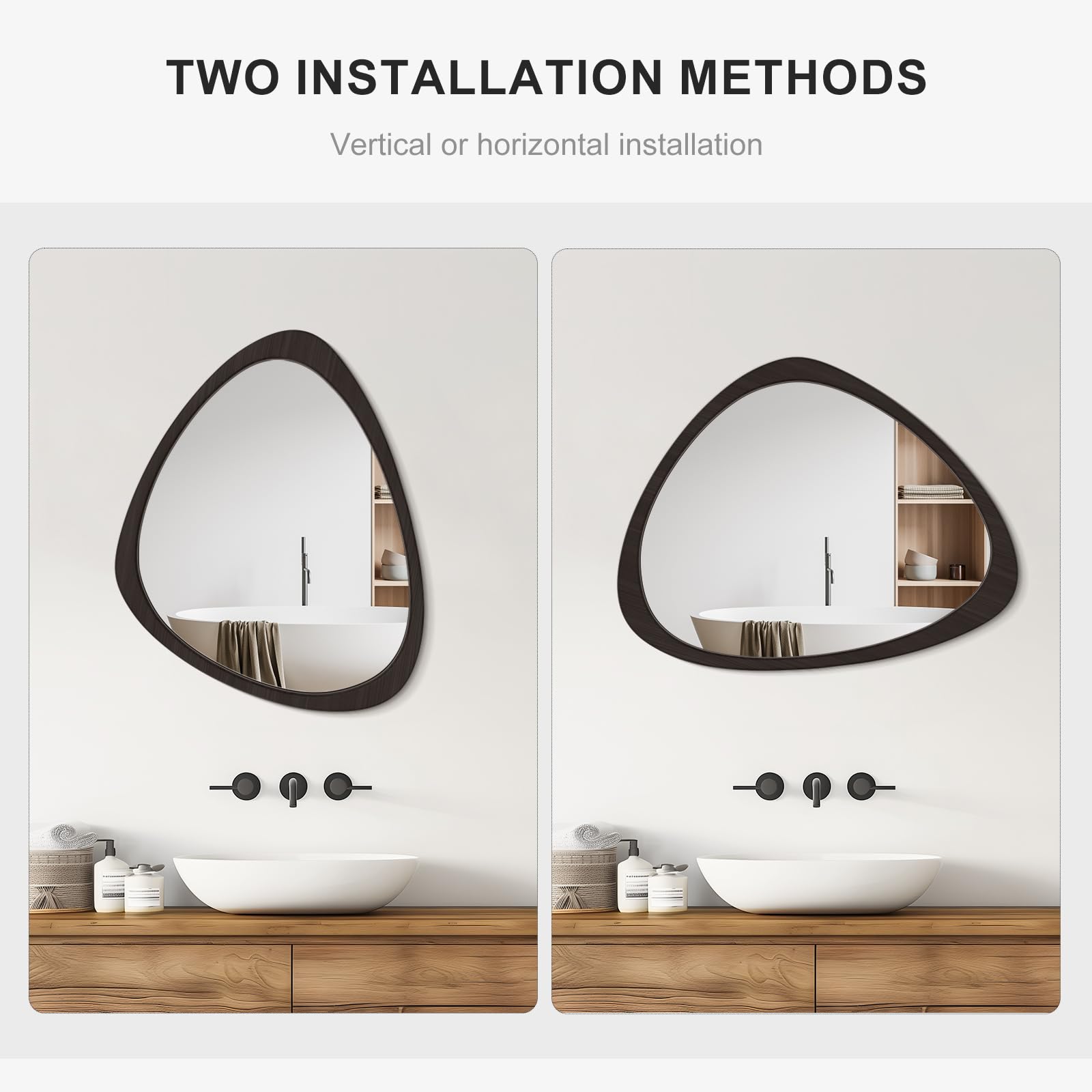 Amazon.com - WallBeyond Asymmetrical Mirror, Irregular Wall