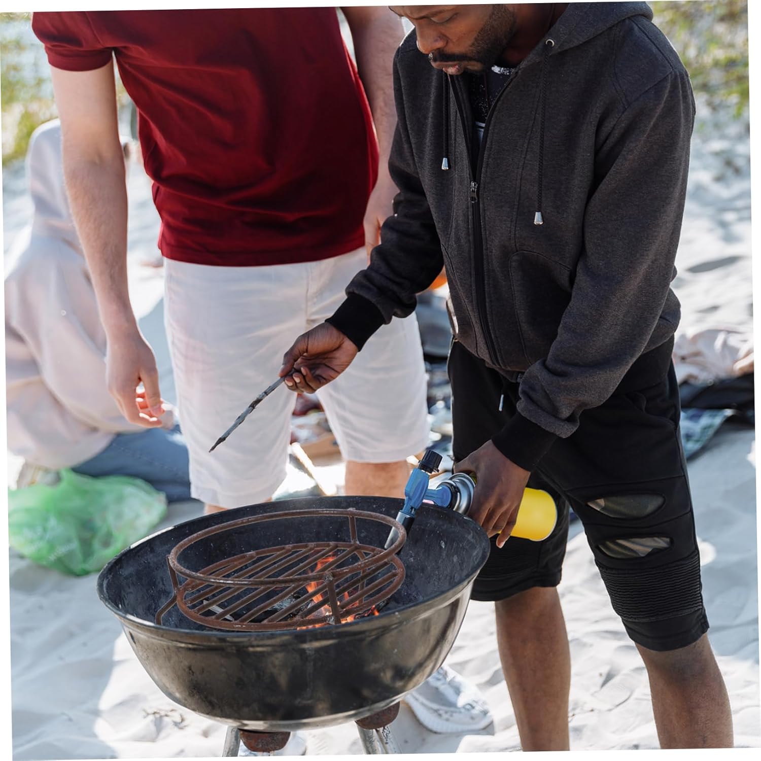 Portable Pit Grill Rack Durable Wok Holder for Outdoor Cooking Camping and Picnics Multi Functional Stove Support with Strong Compatibility