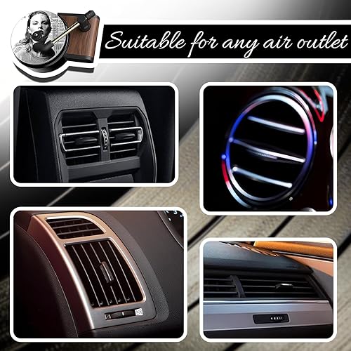 Miniatura 5 de YRH - Clip de ventilación de coche para tocadiscos, paquete de 12 ambientadores para mujer, regalo para mujeres, restaura recuerdos de la era