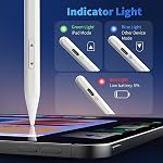 iPhone iPad Pencil for iOS & Android Touch Screens, New Designed 15 Mins Fast Charge Universal Stylus Pen for Apple iPad Pro, Air, Mini, (Palm Rejection) iWatch, iPhone, Samsung, Tablet All Devices