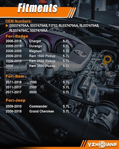 Miniatura 2 de 05037479AA 5.7L Inyectores de combustible aptos para Dodge Durango Magnum Charger 2006-2018 Ram 150025003500 2009-10, para-RAM 150025003500 2011-18,