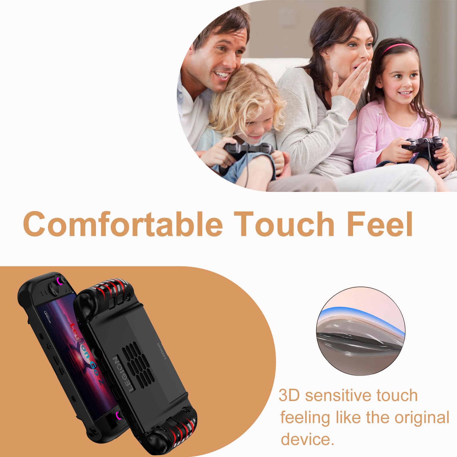 Funda Protectora TPU Para Lenovo Legion Go 2 - Ligera, Antiarañazos, Antigolpes, Diseño Ergonómico, Color Negro