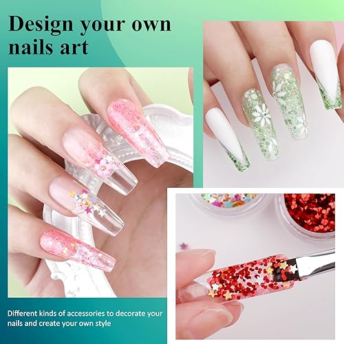 Miniatura 7 de Kit de gel de uñas de polietileno, 4 unidades de gel de extensión de uñas, gel de uñas de color constructor con solución deslizante de capa superior
