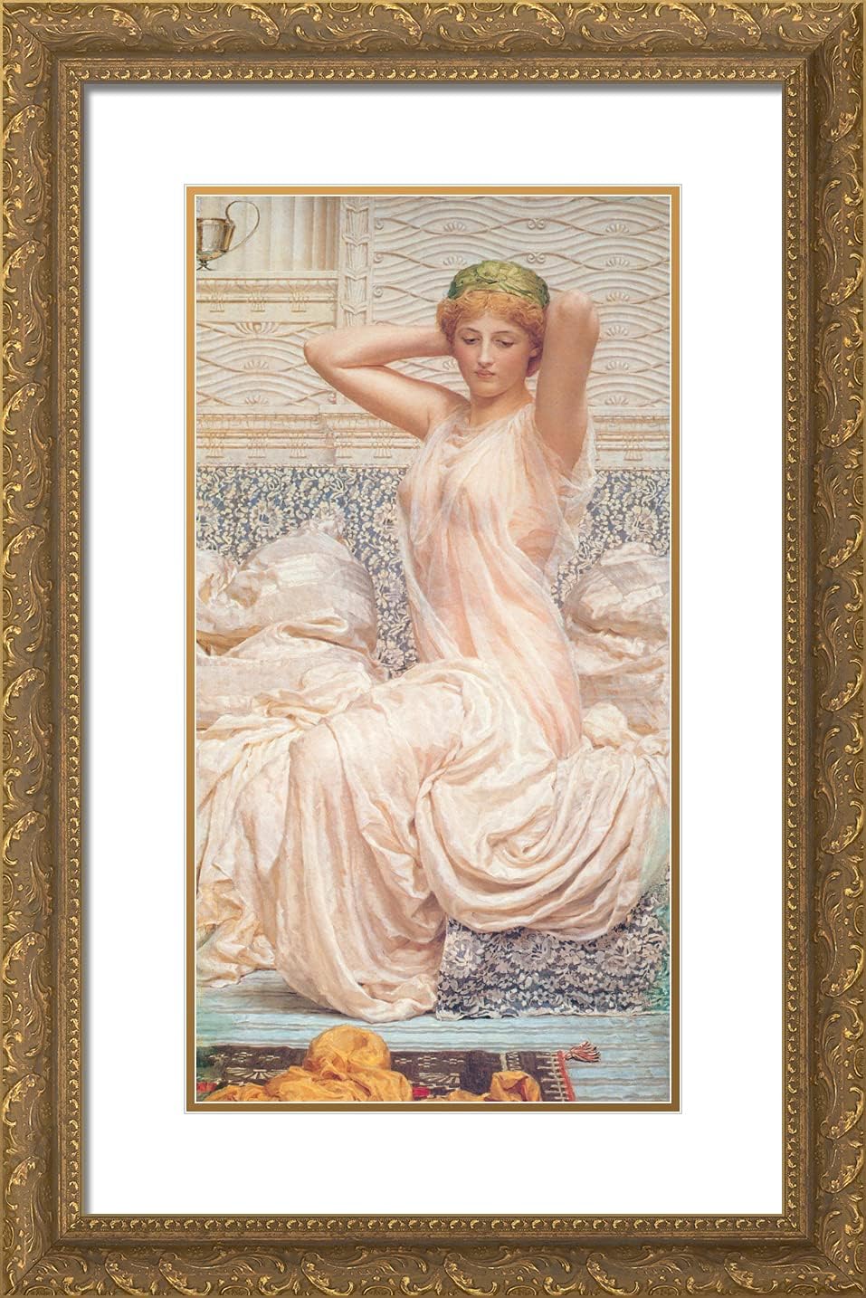 ArtDirect Moore, Albert Joseph 17x24 Gold Ornate Framed Art Print with Double Matting Titled: Silver