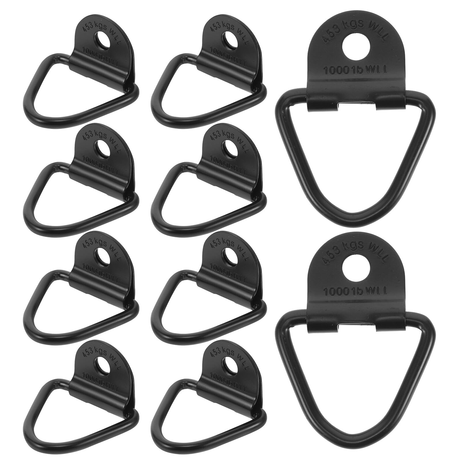 10stücke Zurrösen aus Stahl Anhänger-zurrösen mit Einsteck-d-ringen für Oberflächenanker Abnehmbare D-ringe Hochleistungs-d-ringe für Anhänger Ladungssicherungsringe